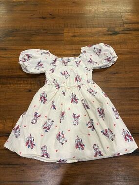 Pokemon Sylveon Girls Dress Youth Girl's XS White All Over Print Puff Sleeve